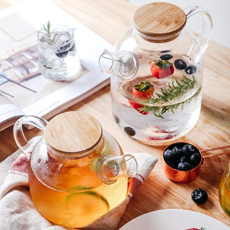 Transparent borosilicate glass teapot Bowlift