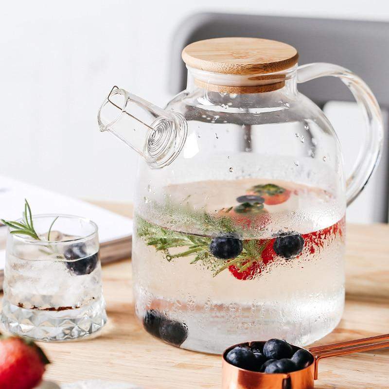 Transparent borosilicate glass teapot Bowlift
