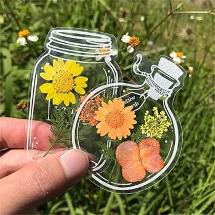 BowLift | Transparent Flower Bookmarks – 80-piece DIY Set