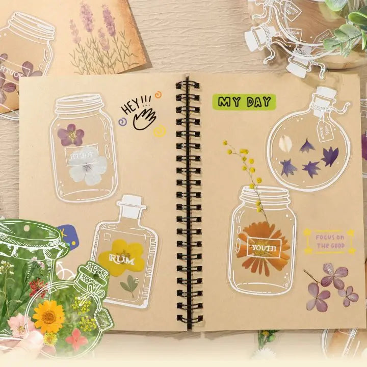 BowLift | Transparent Flower Bookmarks – 80-piece DIY Set
