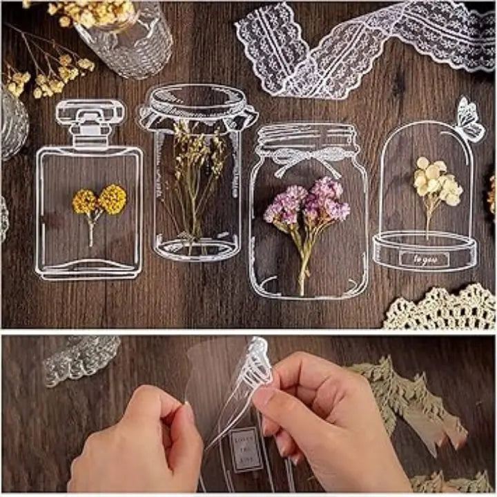 BowLift | Transparent Flower Bookmarks – 80-piece DIY Set