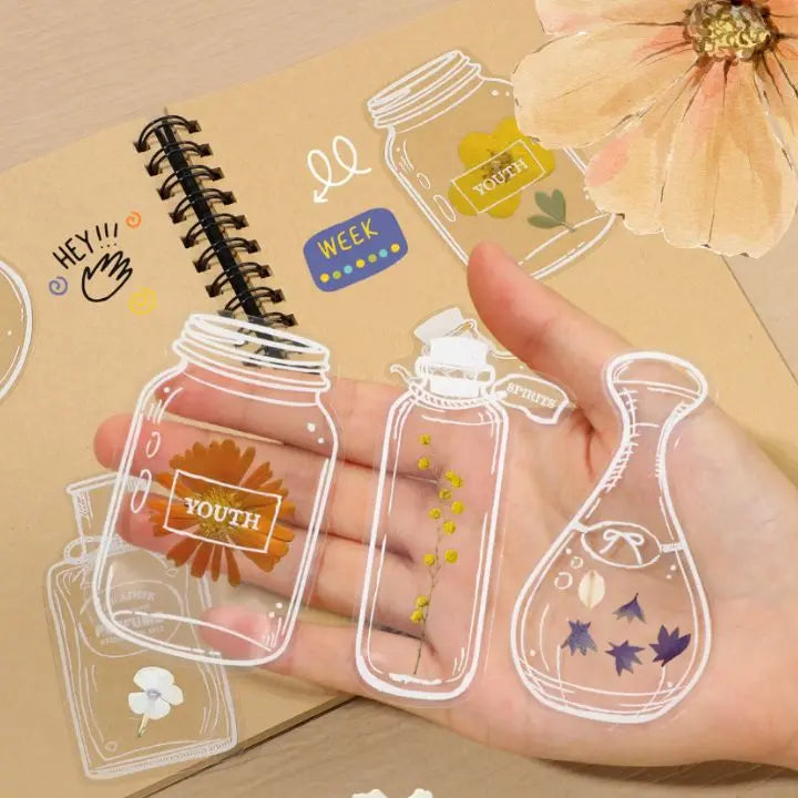 BowLift | Transparent Flower Bookmarks – 80-piece DIY Set