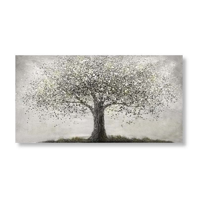 Tree Of Life Wall Art Fine Art Canvas Print Modern Black and White Poster Picture For Living Room Bedroom Home Office Art Decor | Bowlift