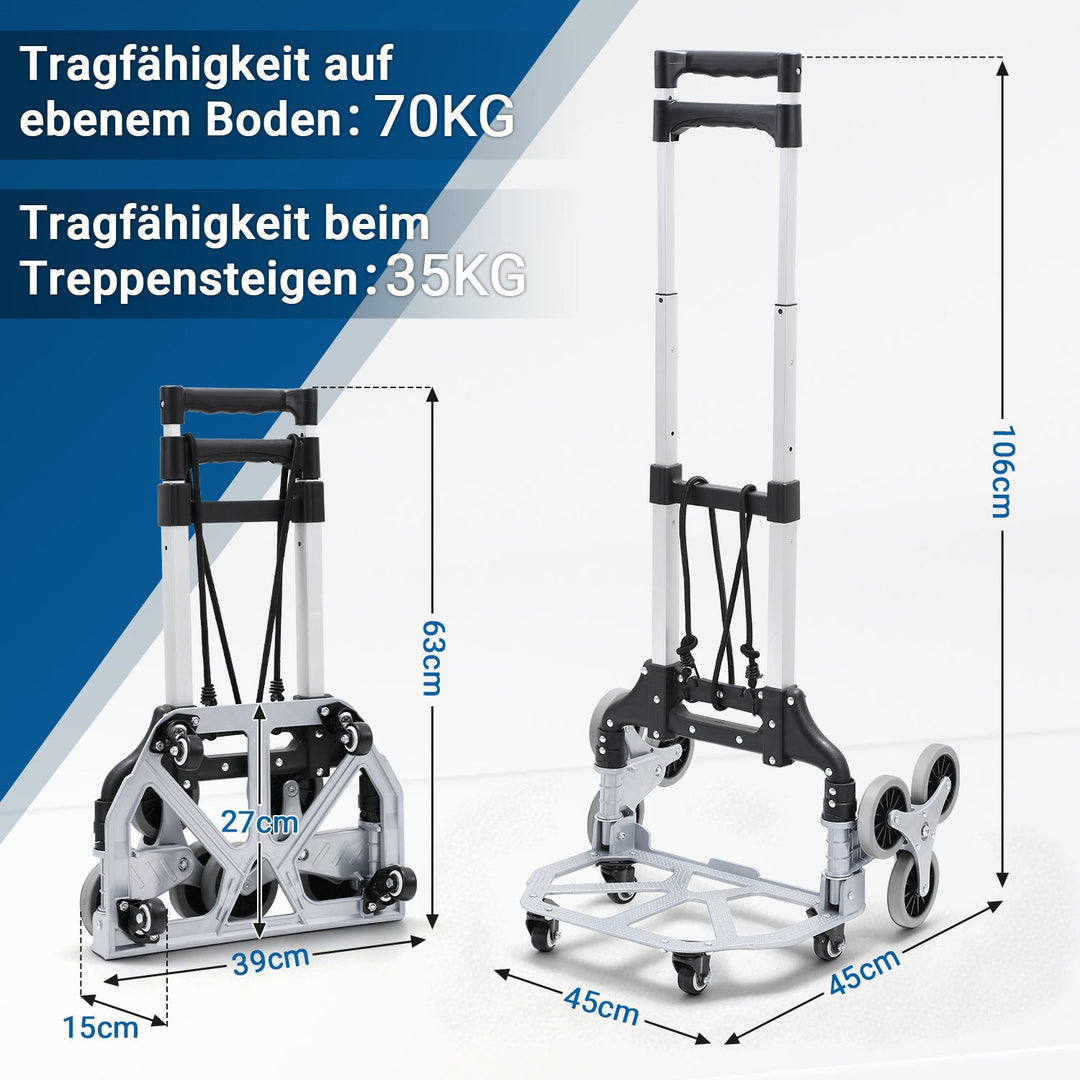 Stair Climber Trolley Foldable Stair Hand Truck up to 75kg | Bowlift