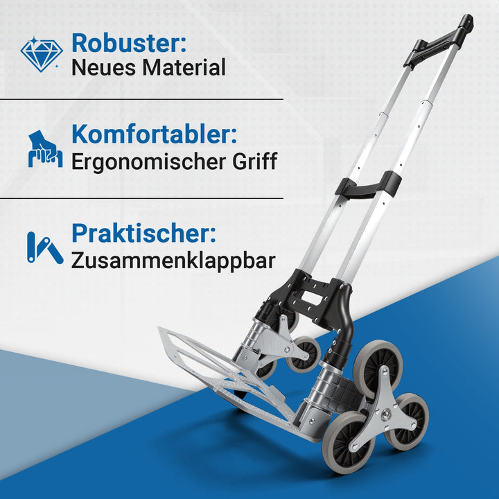 Stair Climber Trolley Foldable Stair Hand Truck up to 75kg | Bowlift