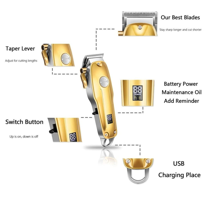 BowLift | Cordless hair trimmer with LED status display for precise styling