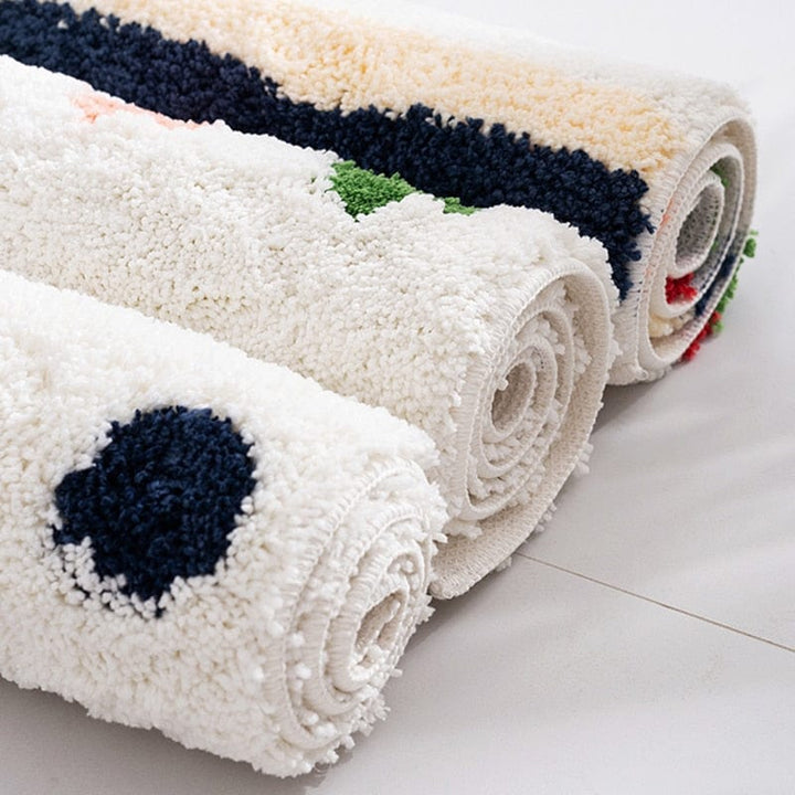 Tufting Dots Bathroom Mat Bowlift