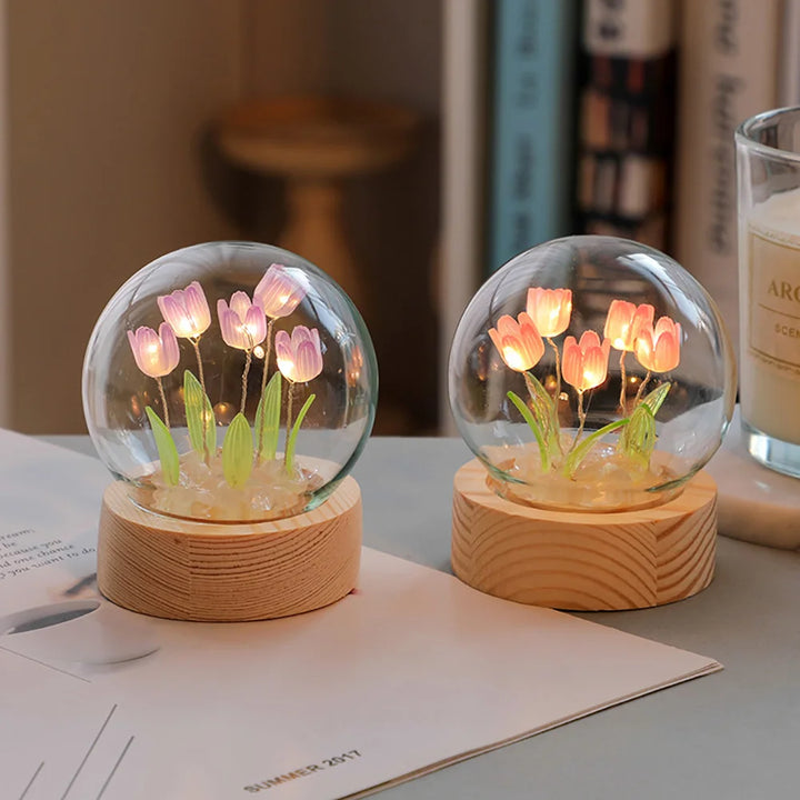 BowLift | TulipGlow Elegant Floral Table Lamp – Refined Lighting