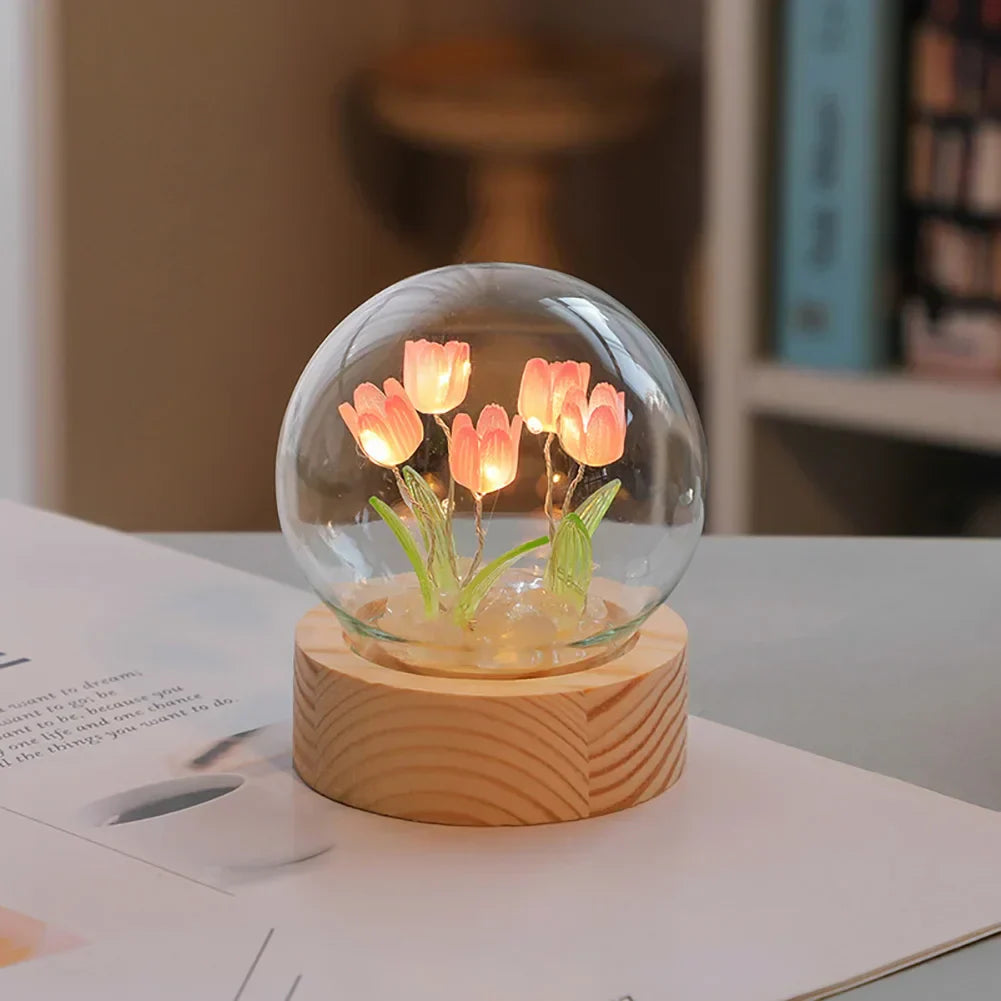 BowLift | TulipGlow Elegant Floral Table Lamp – Refined Lighting