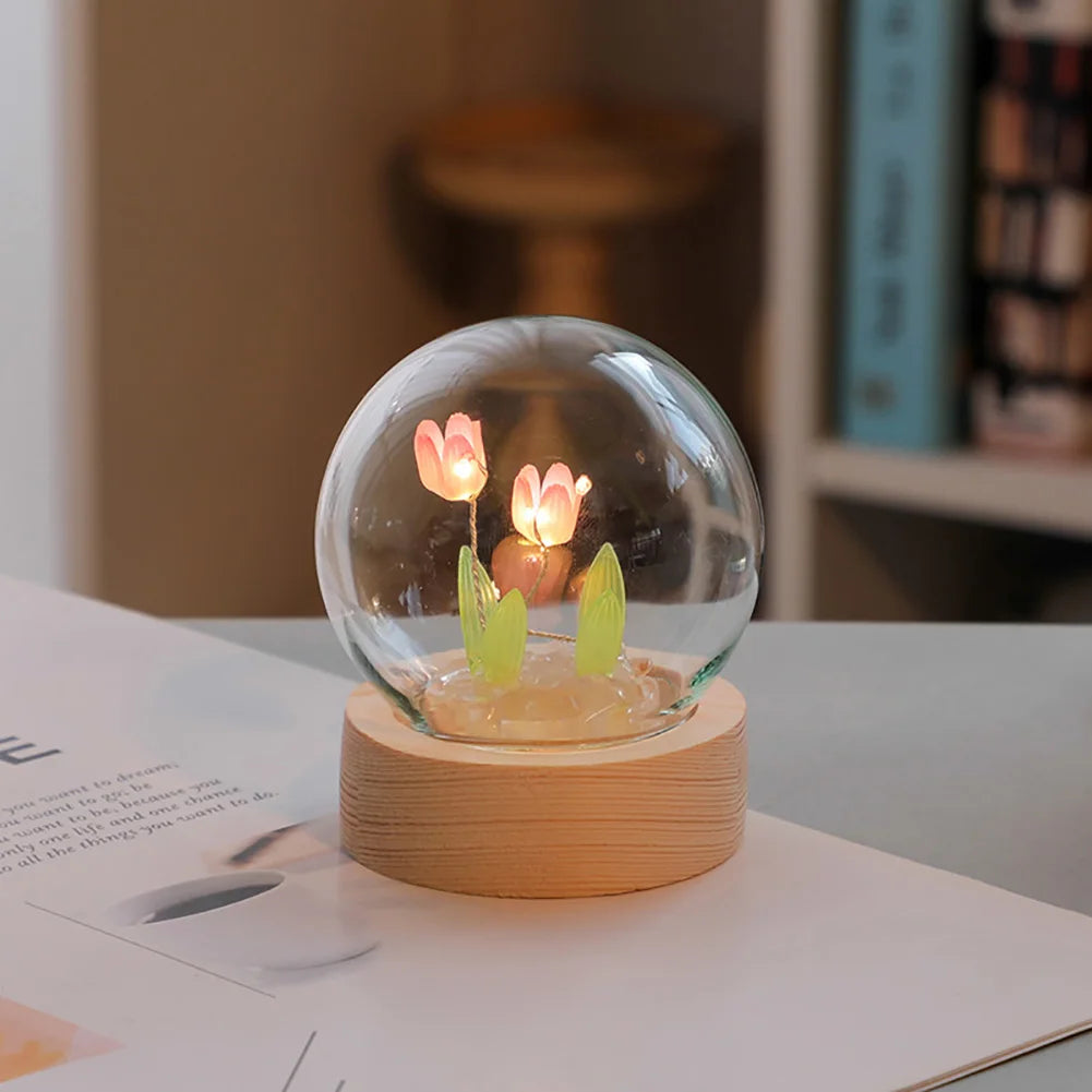 BowLift | TulipGlow Elegant Floral Table Lamp – Refined Lighting