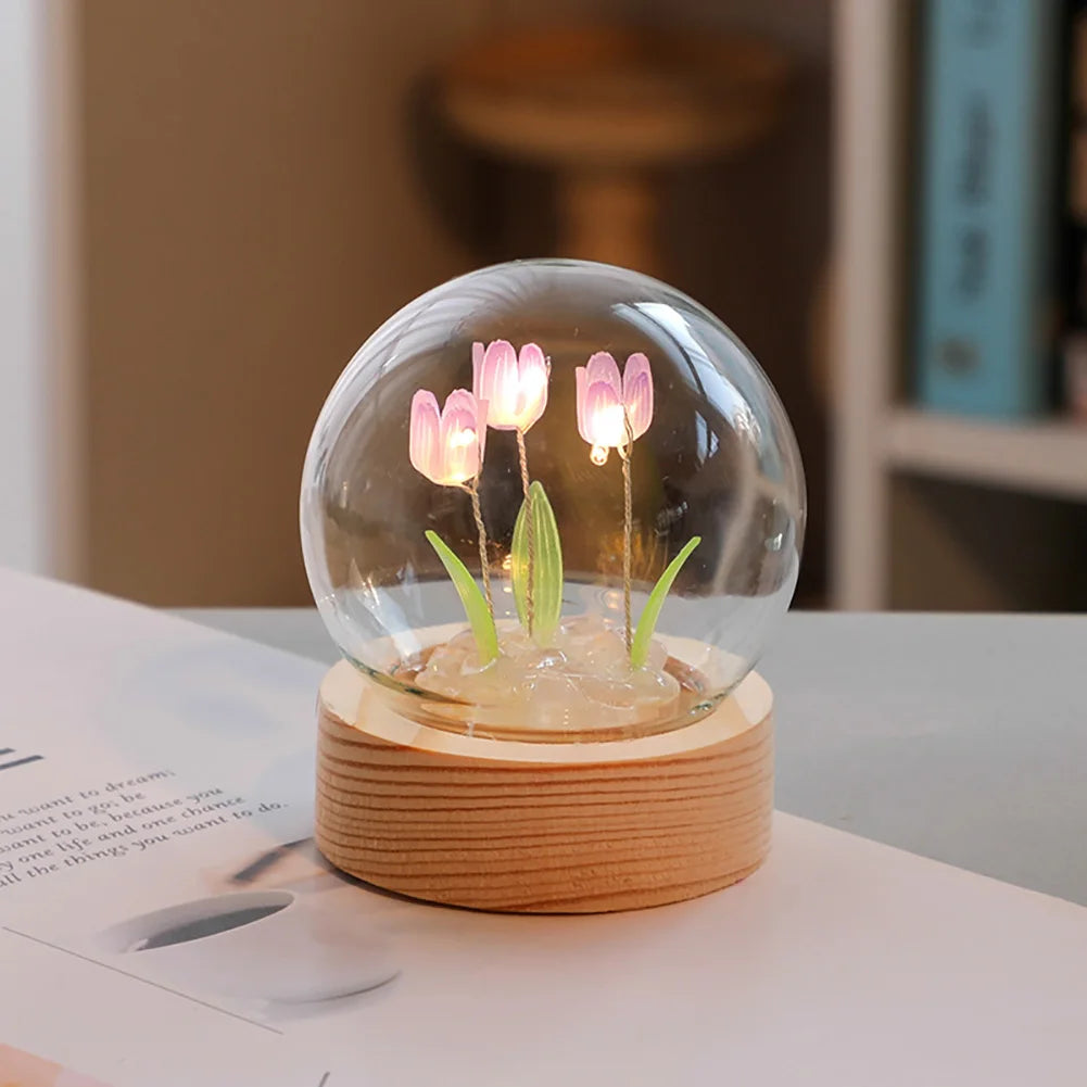 BowLift | TulipGlow Elegant Floral Table Lamp – Refined Lighting