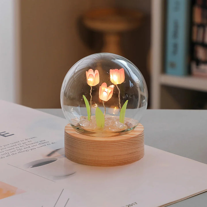 BowLift | TulipGlow Elegant Floral Table Lamp – Refined Lighting