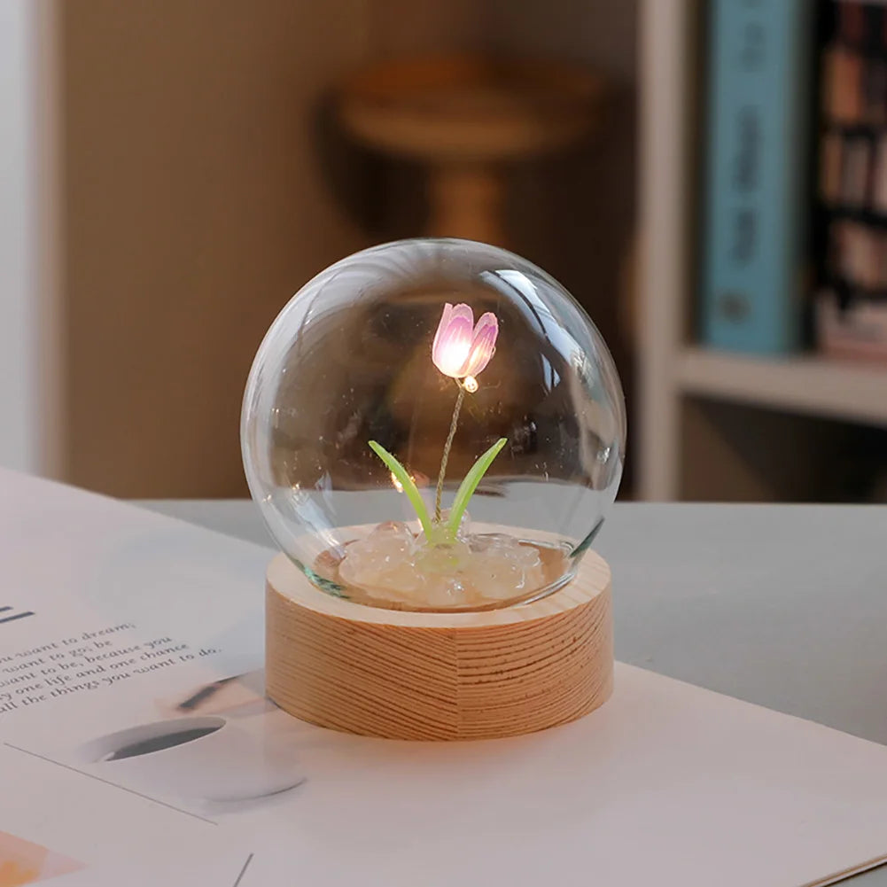 BowLift | TulipGlow Elegant Floral Table Lamp – Refined Lighting