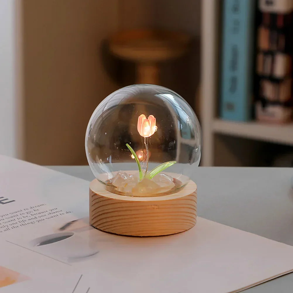 BowLift | TulipGlow Elegant Floral Table Lamp – Refined Lighting