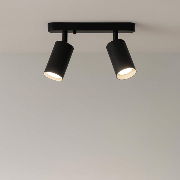 BowLift | TwinGlow Rotating Ceiling Lamp – Adjustable 2-Head Modern Spotlight
