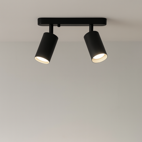 BowLift | TwinGlow Rotating Ceiling Lamp – Adjustable 2-Head Modern Spotlight
