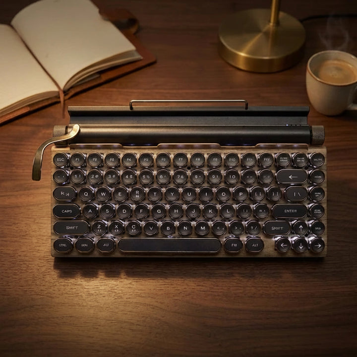 Retro Wireless Keyboard for Focused Work