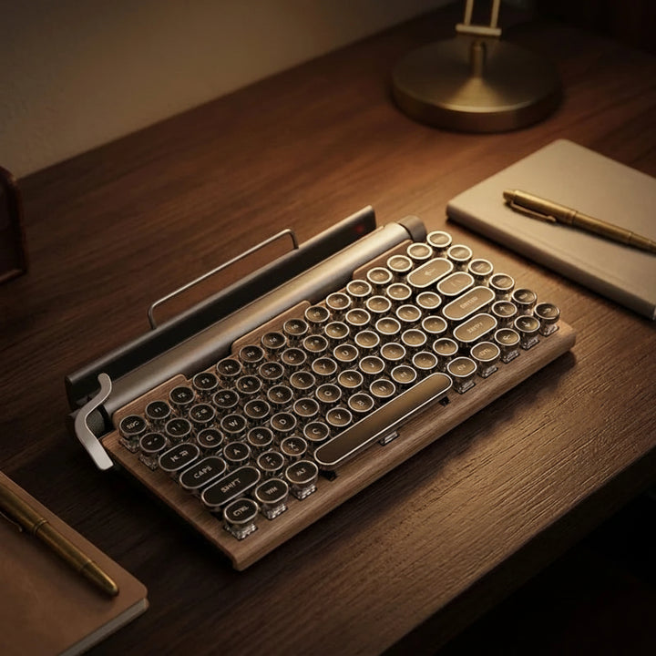 Retro Wireless Keyboard for Focused Work