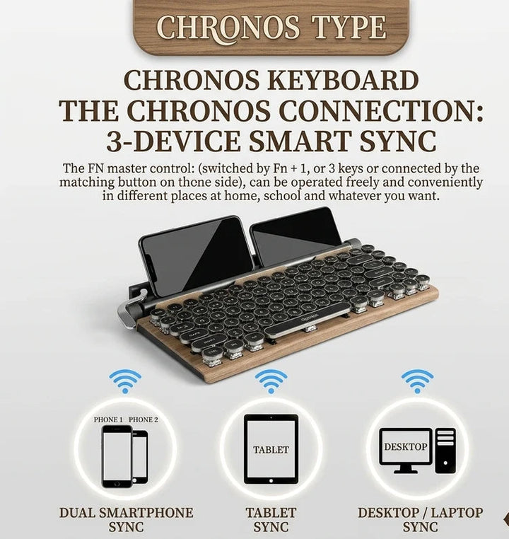 Retro Wireless Keyboard for Focused Work