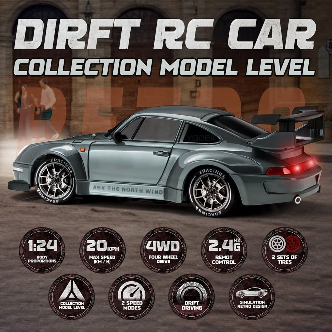 BowLift | RC Car 1:24 with LED Wheels & All Wheel Drive