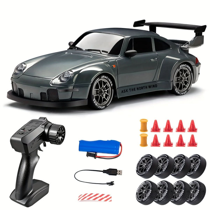 BowLift | RC car with LED wheels & all-wheel drive on a scale of 1:24