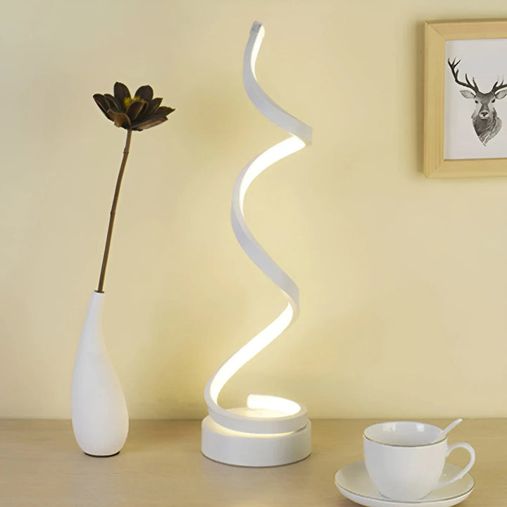 BowLift | Elegant Spiral Glow LED Desk Lamp – Energy Efficient, Sustainable & Eye-Friendly Design