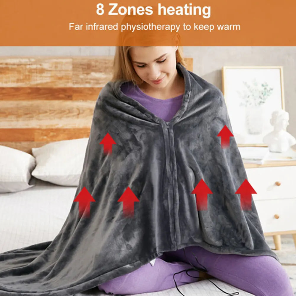 BowLift | WarmHaven Heated Fleece Blanket – Three Heat Settings and USB Connection for Personal Comfort