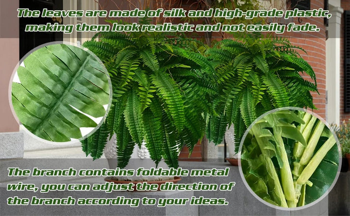 BowLift | EverGreen Boston Fern – Artificial Plant with UV Protection and Weather Resistant Design