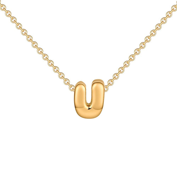 BowLift | Dainty Bubble Letter Initial Necklace