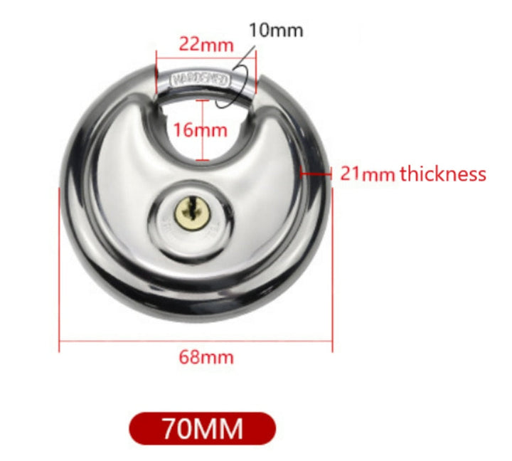 BowLift | Heavy Duty Round Stainless Steel Padlock