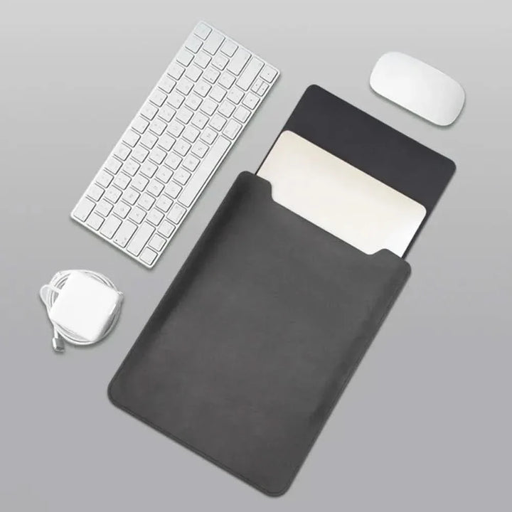 BowLift | Ultra-Slim PU Leather Laptop Sleeve (13–15 inch) – Water-Resistant & Multifunctional