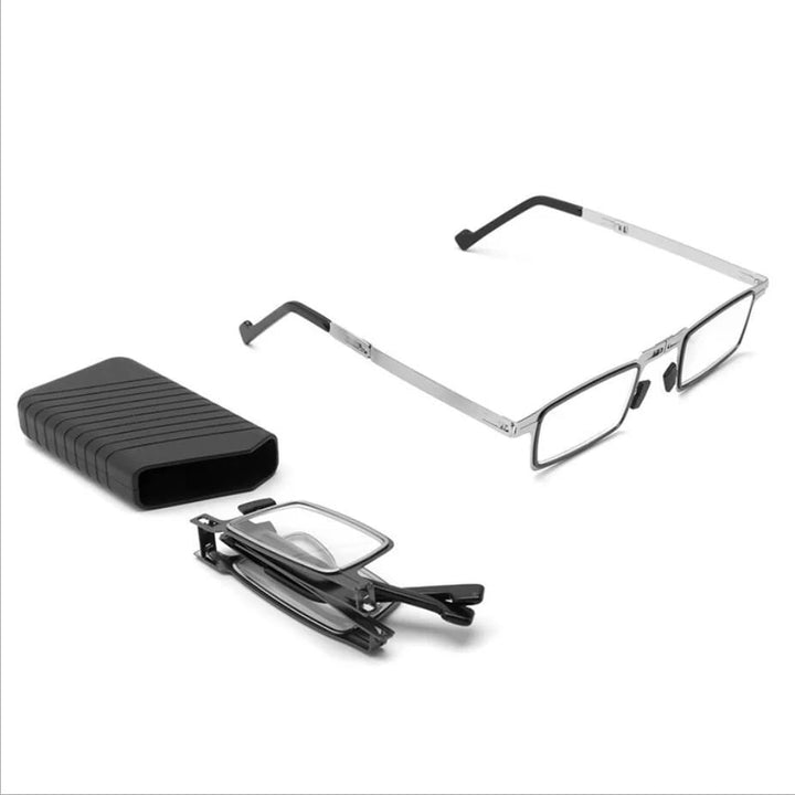 Ultralight screwless foldable reading glasses made of titanium material | Bowlift