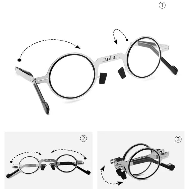 Ultralight screwless foldable reading glasses made of titanium material | Bowlift