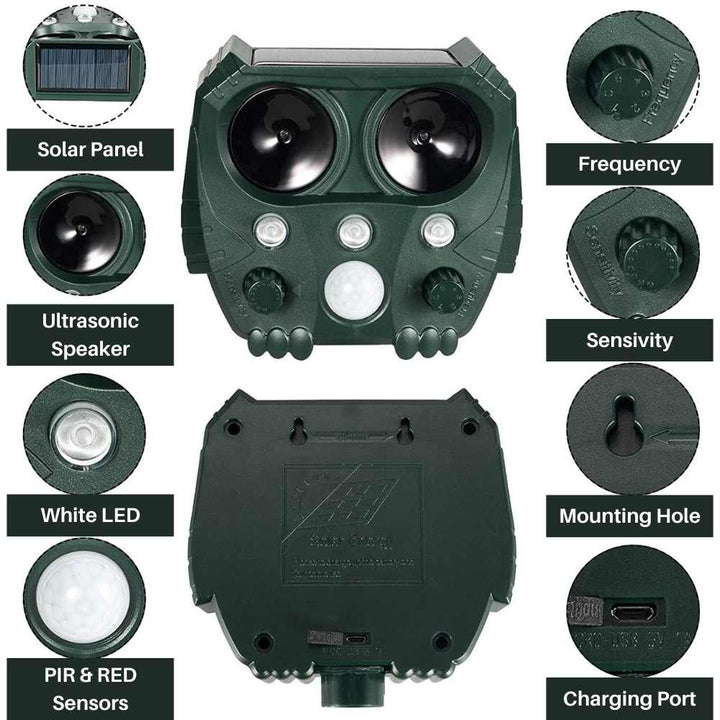 BowLift | Ultrasonic Cat Repellent Ultrasound and Noise Sonar Repellent Deterrent for Cat, Fox, Rat, Squirrel and Dog