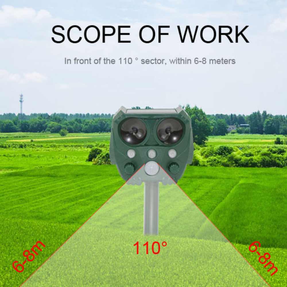 BowLift | Ultrasonic Cat Repellent Ultrasound and Noise Sonar Repellent Deterrent for Cat, Fox, Rat, Squirrel and Dog