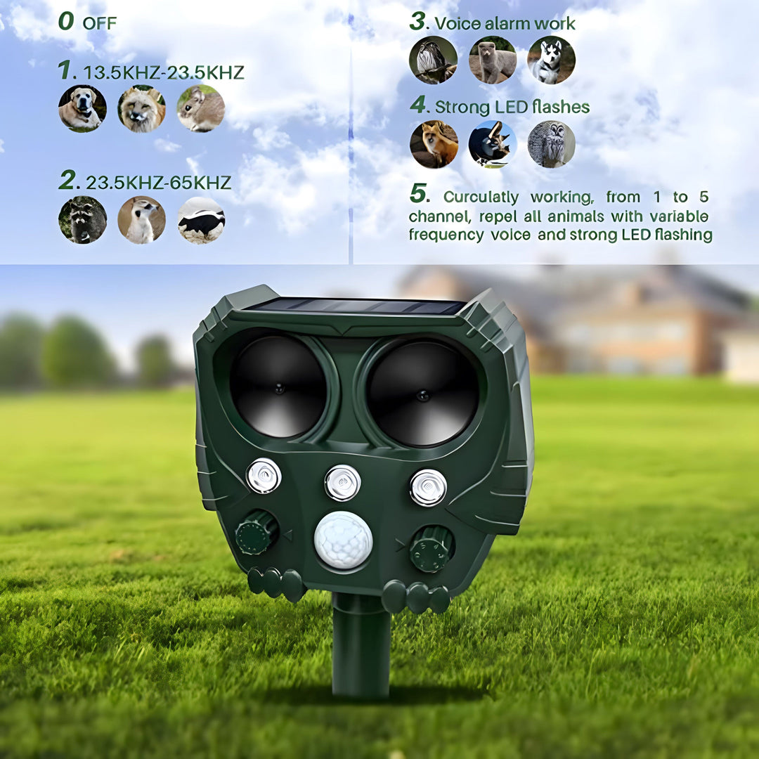 BowLift | Ultrasonic Cat Repellent Ultrasound and Noise Sonar Repellent Deterrent for Cat, Fox, Rat, Squirrel and Dog