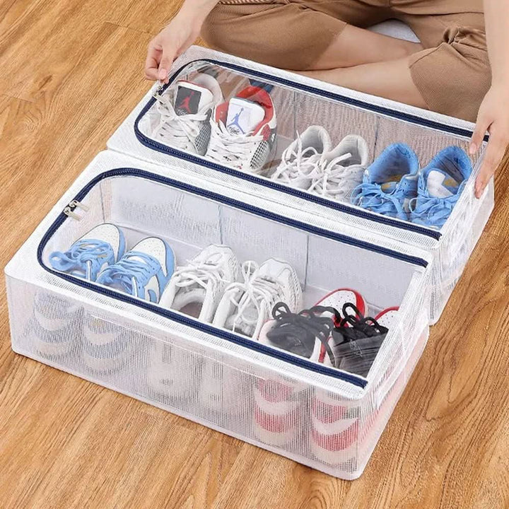 BowLift | Stackable shoe box with window, ventilation & waterproof protection