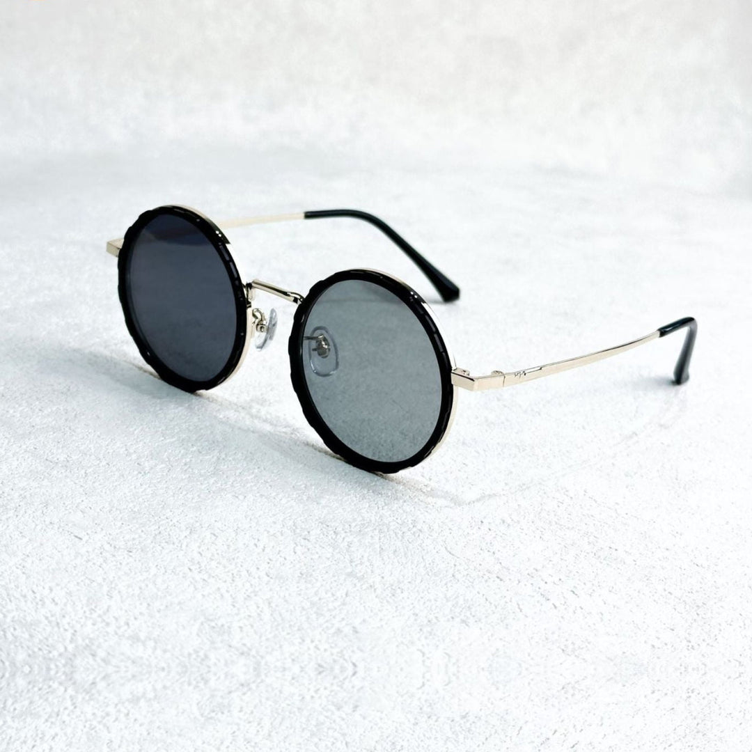 BowLift | Unisex Round Polarised Sunglasses – Adjustable Light Reduction – Premium Metal Frame