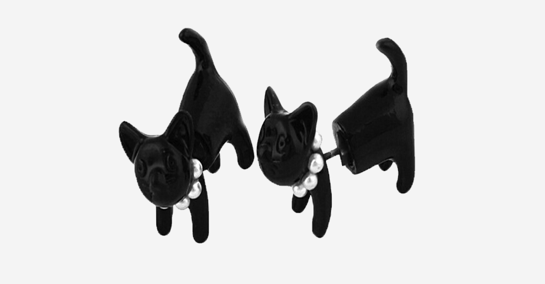 BowLift | Reversible Kitten Stud Earrings with Three-Dimensional Design - Perfect Gift for Any Cat Lover!