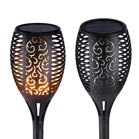 BowLift | FlameGlow Solar Tiki Torches | Flickering Flame Lights | Sustainable Garden Lighting