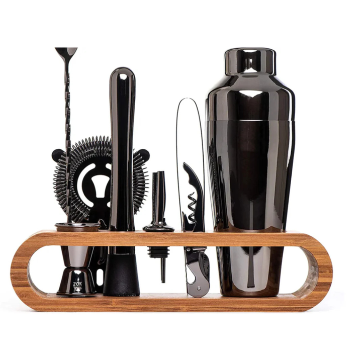 Cocktail shaker set made of stainless steel – 10-piece premium bartender set | Ideal for mixed drinks and parties | Bowlift