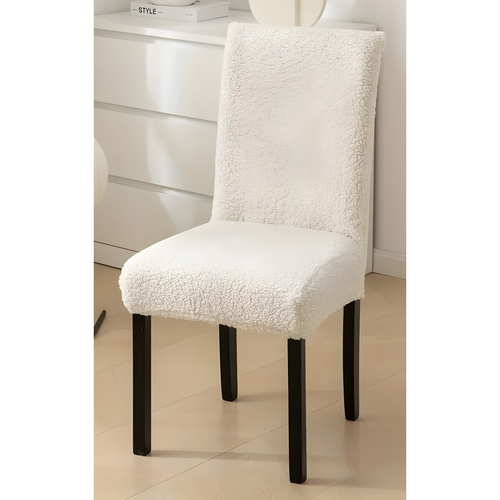 SherpaFit Chair Cover - Cozy Elastic Sherpa Dining Chair Cover | Bowlift