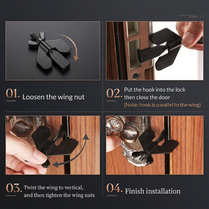 Portable Travel Security Door Stopper Lock | Bowlift