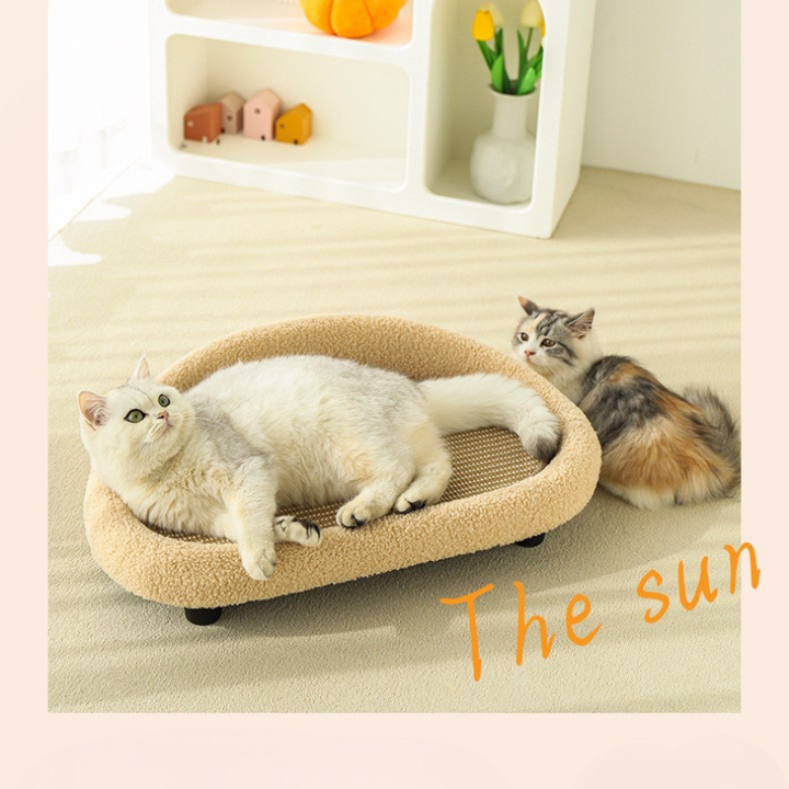 BowLift | Stylish Cat Bed with Scratching Area & Cuddly Pillow