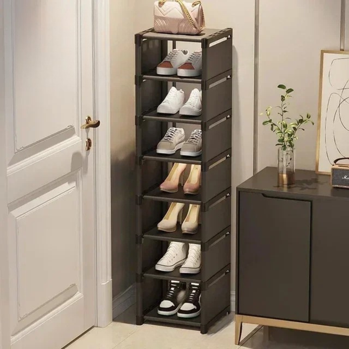 BowLift | SHOECORNER RACK – Stackable shoe rack for corners – Space-saving organization with style