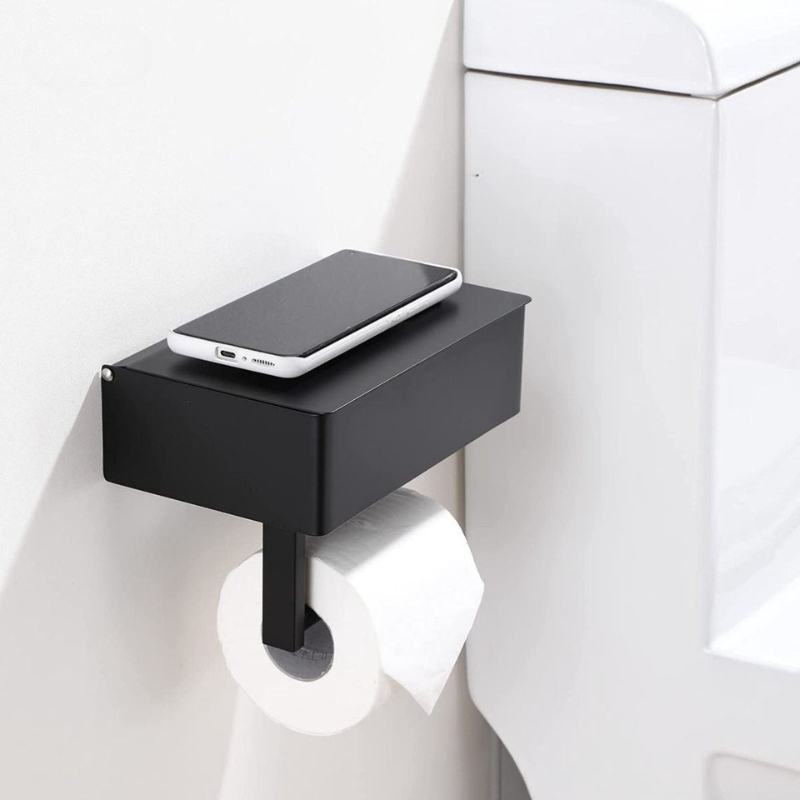 BowLift | Modern Toilet Paper Holder Made of Stainless Steel for Strong Wall Mounting