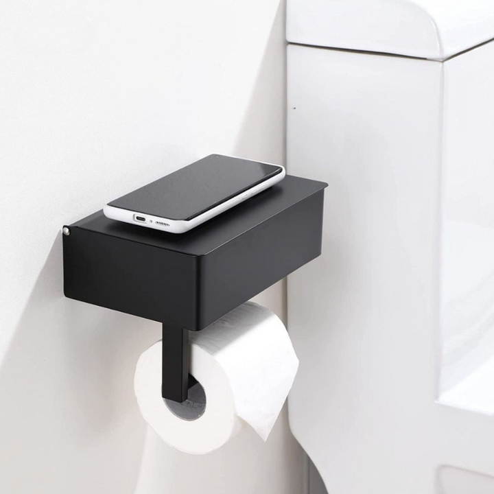 BowLift | Modern Toilet Paper Holder Made of Stainless Steel for Strong Wall Mounting