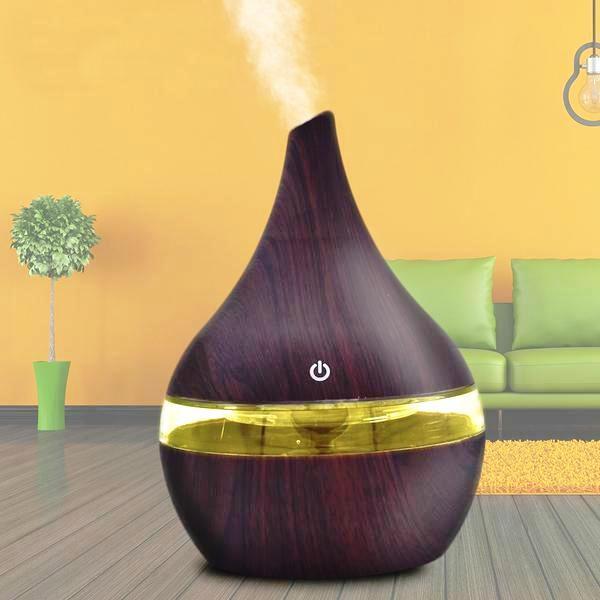 BowLift | Wood Grain Electric Air Humidifier Ultrasonic Essential Oil Diffuser