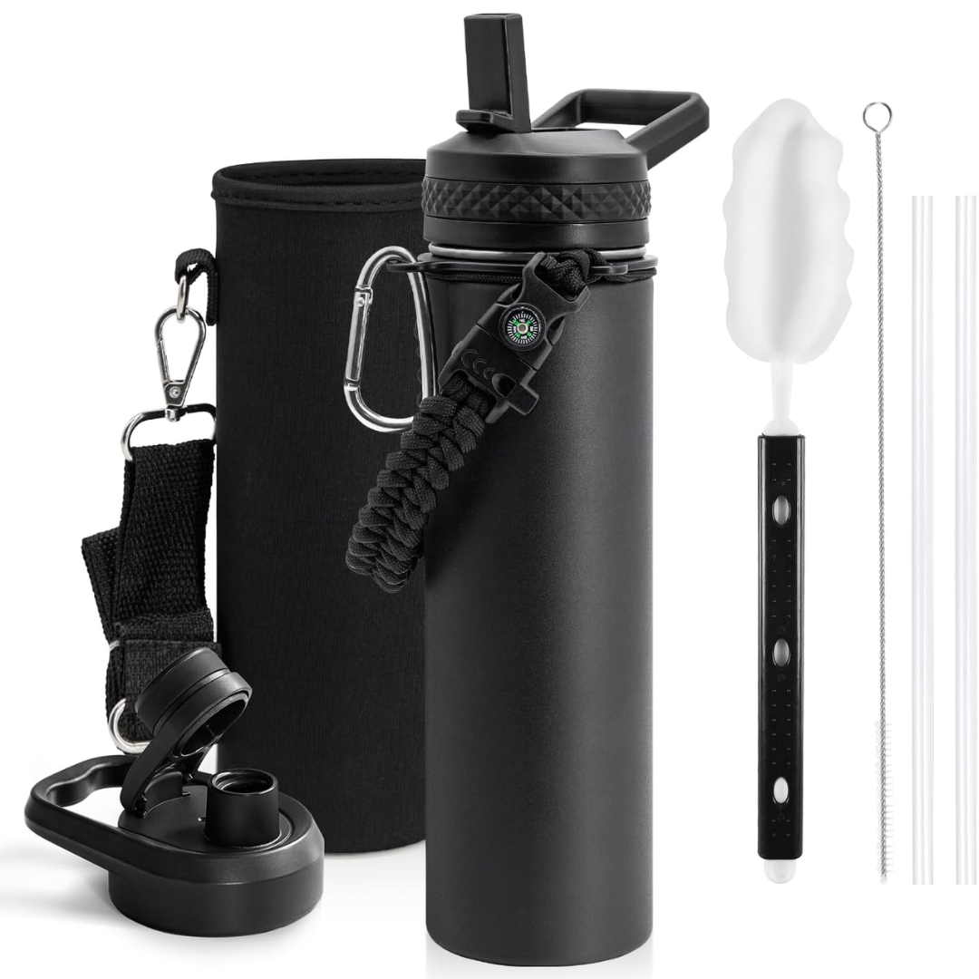 HydraPure – Duurzame Waterfles met Paracord Handvat Bowlift