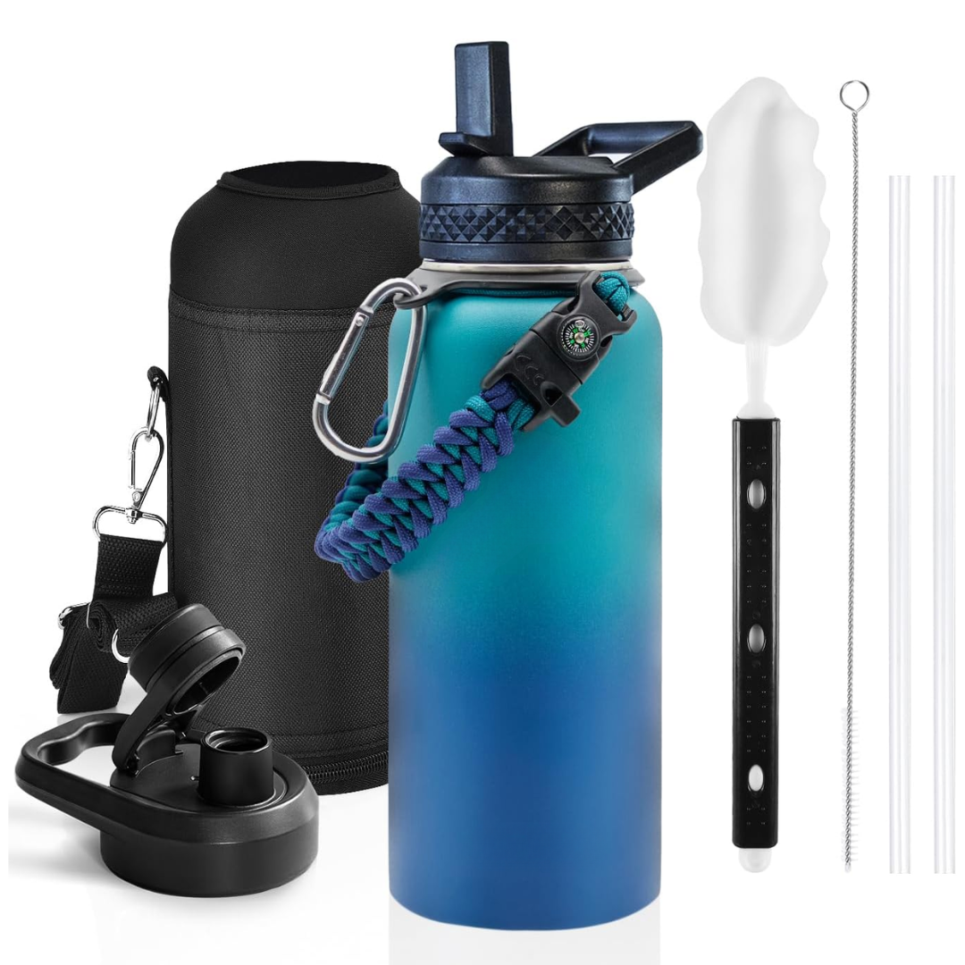 HydraPure – Duurzame Waterfles met Paracord Handvat Bowlift